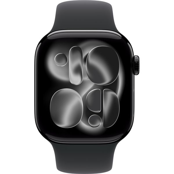 Apple Watch Series 11, 42 mm, Jet Black Aluminium Black Sport Band SM/ML