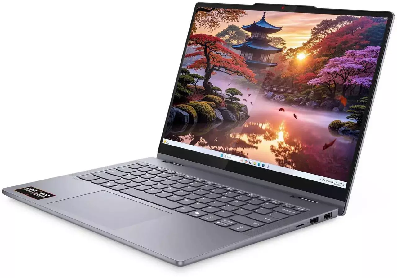 Ноутбук Lenovo IdeaPad 5i 2-in-1 14 83KR001TUS (Intel Ultra 7 255U 3800MHz/16Gb/512Gb SSD/14"/1920x1200/Touch/Intel Iris Xe Graphics/Wi-Fi/Bluetooth/Windows 11 Home) Серый