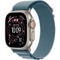 Apple Watch Ultra 3, 49mm, Natural Titanium, Alpine Loop Light Blue