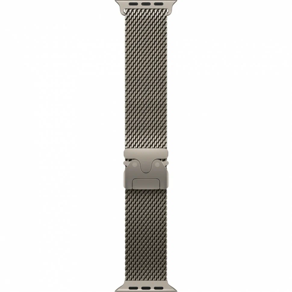 Apple Watch Ultra 3 49mm Natural Titanium Case, Milanese Loop (Natural Titanium) S