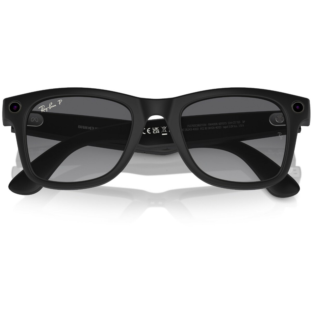 Ray-Ban Meta Wayfarer RW4008 (Mate Black) (линзы -Polar Gradient Graphite) S53