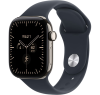 Apple Watch Series 12 (46 mm) - Titanium "Natural" + Sport Band "Navy Blue"
