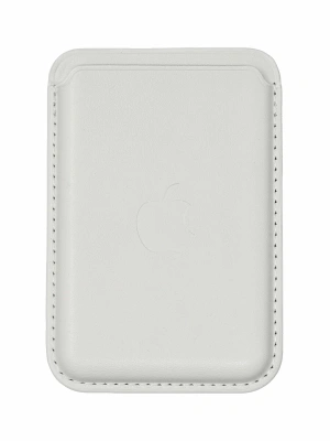 Картхолдер Apple Leather Wallet with MagSafe White (реплика)
