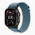 Apple Watch Ultra 3 49mm Black Titanium Case, Alpine Loop (Light Blue)