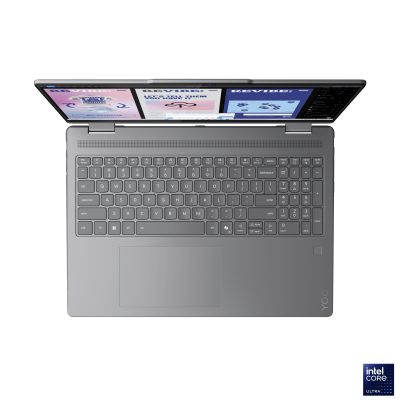 Ноутбук Lenovo Yoga 7i 2-in-1 16IPH11 83TE0002US Aura Edition (Intel Ultra 7 355 4700MHz/24Gb/1024Gb SSD/16"/1920x1200/OLED/Touch/Intel Iris Xe Graphics/Wi-Fi/Bluetooth/Windows 11 Home) Серый