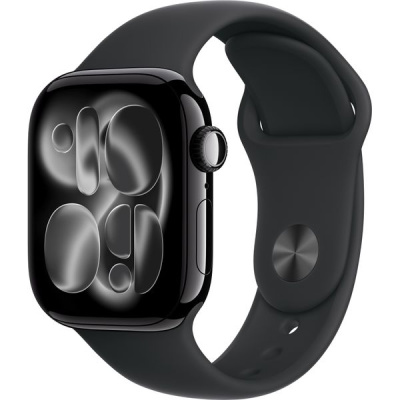 Apple Watch Series 11, 42 mm, Jet Black Aluminium Black Sport Band SM/ML