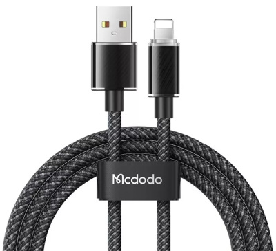 Кабель Mcdodo USB to Lightning Colorfull Crystal Series 1.2 m CA-3640 Black