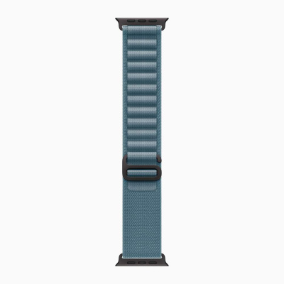 Apple Watch Ultra 3 49mm Black Titanium Case, Alpine Loop (Light Blue)