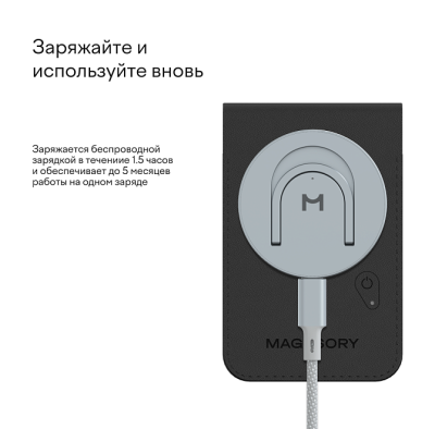 Кошелек-кардхолдер Magssory Geotag Magnetic Midnight
