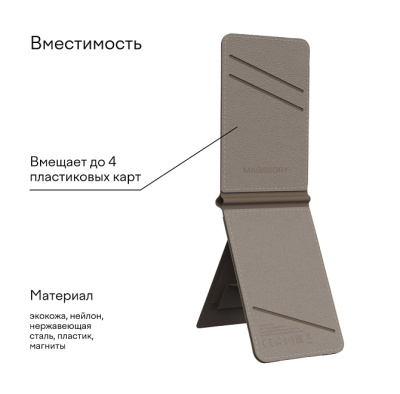 Кошелек-кардхолдер Magssory Ultima Geo Photo Wallet Latte